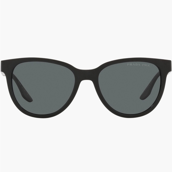 Prada 54mm Polarized Oval Sunglasses – Black/Red (Preloved) - Picture 1 of 8